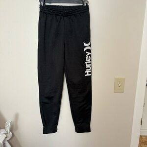 Hurley Kids Black Sweatpants with Logo